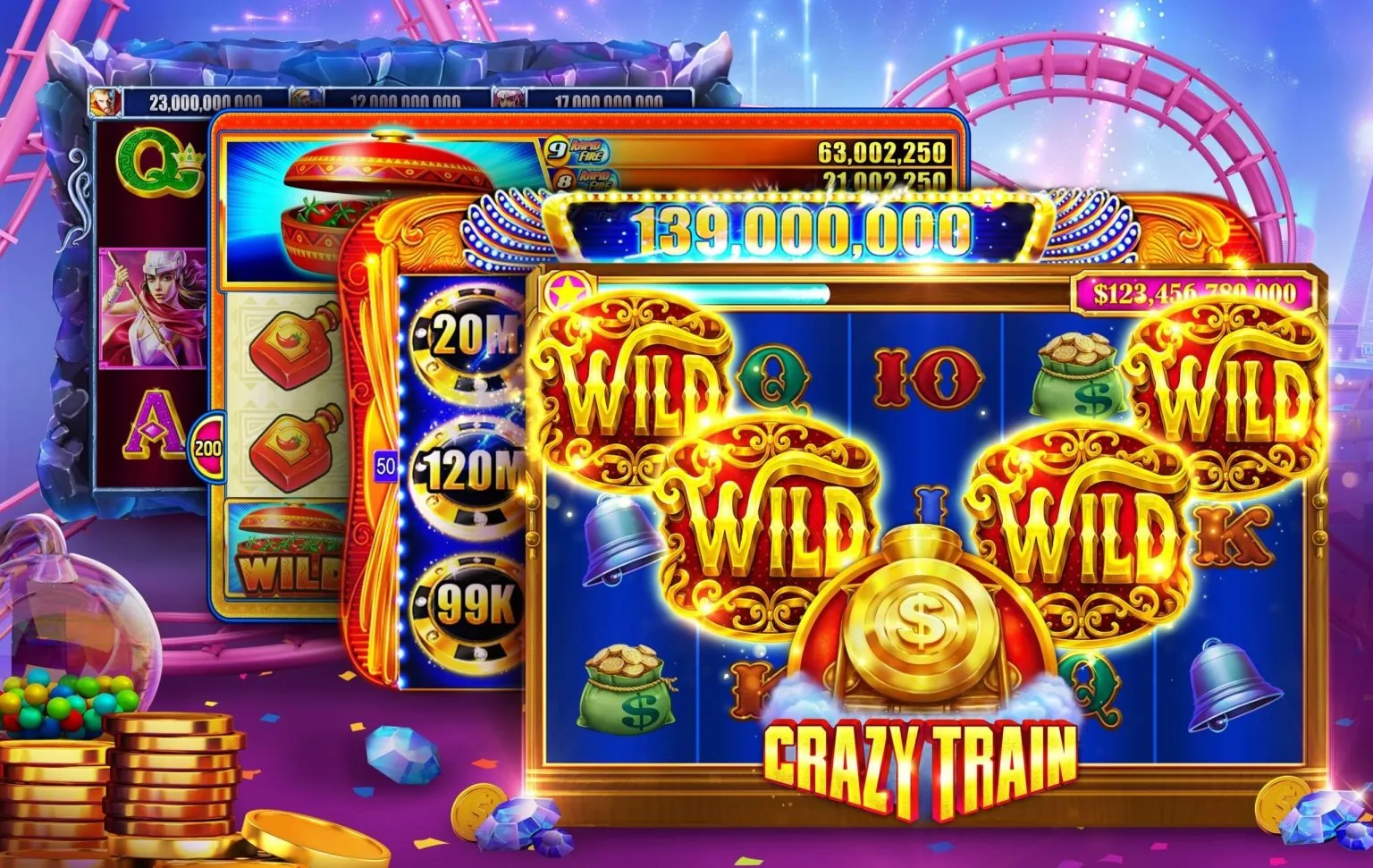 Hình ảnh thể hiện các lợi ích khi chơi slot games tại f168 info, như bảo mật, hỗ trợ 24/7, thư viện game đa dạng, màu cam đen