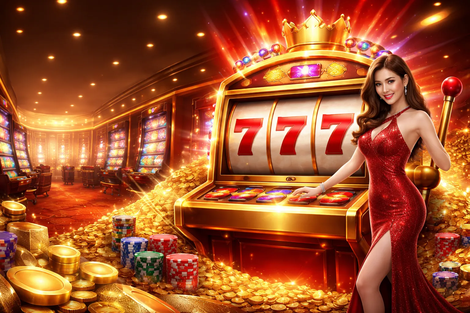 Hình ảnh chính của trò chơi Slot Games f168 info với biểu tượng nổ hũ và tiền vàng, màu cam đen chủ đạo, thu hút người chơi tại Việt Nam